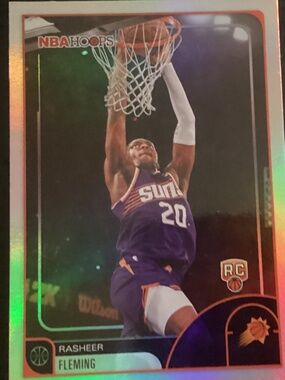 2026 NBA Hoops Rasheer Fleming RC Silver Holo Rookie Phoenix Suns